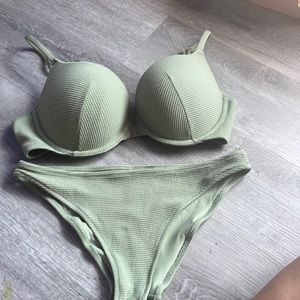 bombshell bikini light green